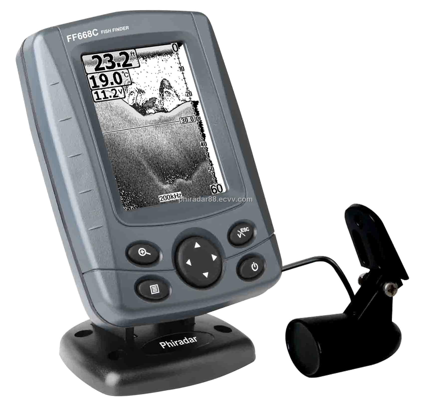 Boat Fish Finder with 16 levels grayscale FF668C from China