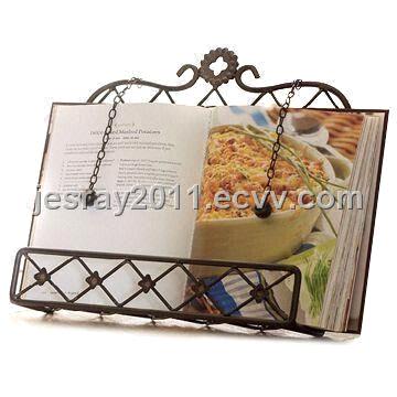 Iron Book Stand Metal Craft Suitable for Kitchen, Photo Album and Scrapbook