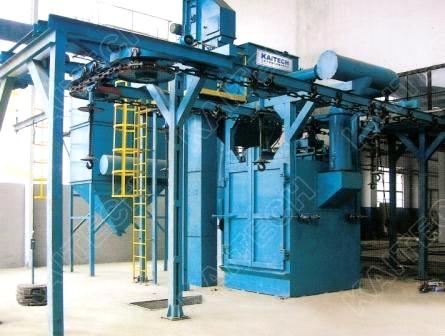 Q38 Double Route Series Hanger Chains Type Continuous Working Overhead Rail Shot-blasting Machine