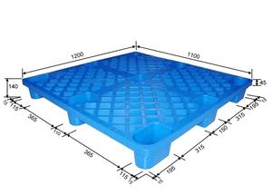 Supply New Material Plastic Pallet /Mesh And Flat Panel Nine Feet