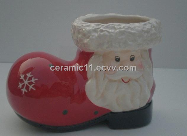 ceramic christmas shoes