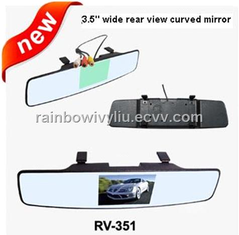 3.5'' digital rear view mirror with two video input