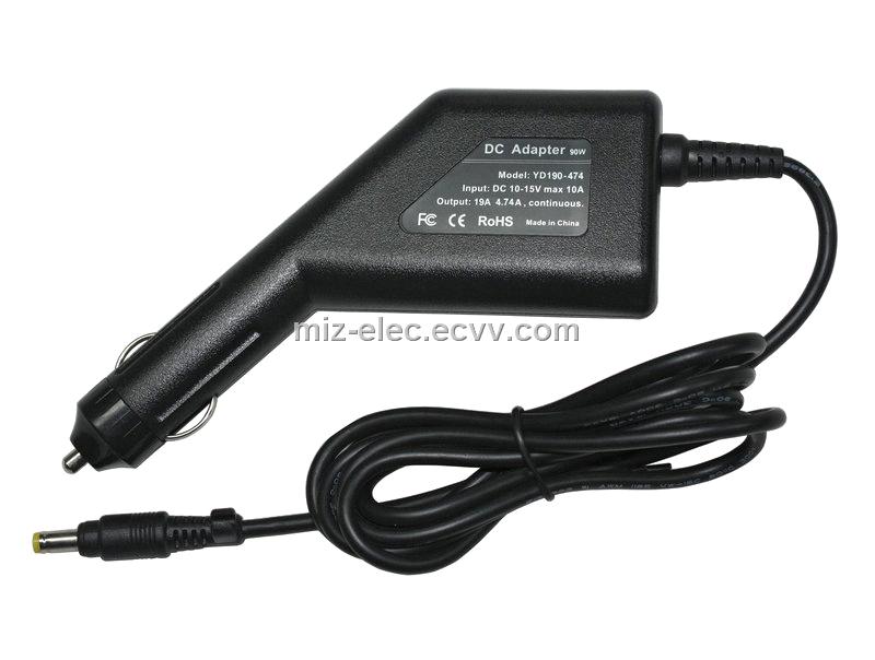 Car Laptop Power Adapter for HP 19V 4.74A 4.8x1.7