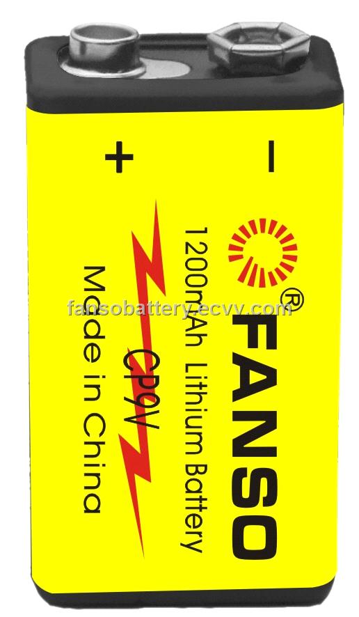 FANSO Primary Lithium Battery CP9V for smoke detector