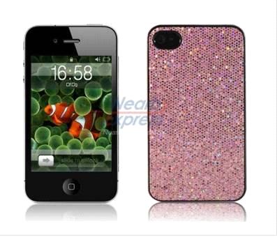 Pink Bling Plastic Snap-on Case Cover for iPhone 4G