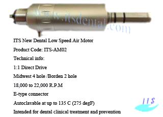 ITS Dental Low Speed Air Motor 2/4 hole