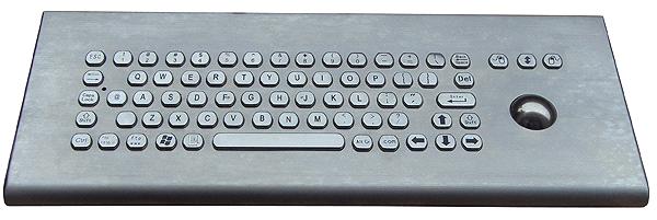 IP65 Vandal Proof Stainless Steel Desk Top Keyboard with Trackball (X-BP711D-S)