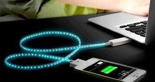 Visible color light flow sync charge cable for iphone, ipad, ipod
