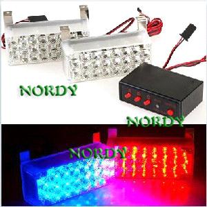 Auto LED Strobe light cuboid LED  emergency warningLamps flashing with blue and red color