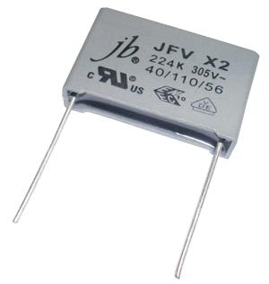 jb JFV - X2 Metallized Polypropylene Film Capacitor 305VAC Features