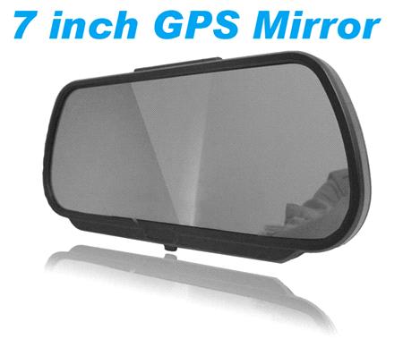 7 Inch GPS Rearview Mirror High Definition Bluetooth Handsfree