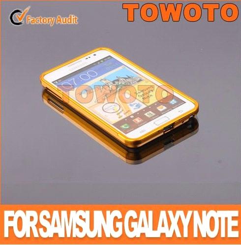 High quality aluminium case for galaxy note i9220 metalic bumper shell color mixed