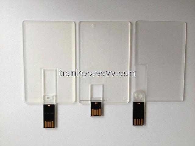 Crystal USB Credit Card, Promotional Gift USB Card Flash Drive