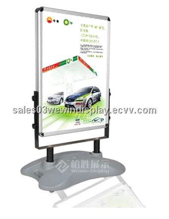 Advertising Outdoor Poster Stand With Plastic Water Base From