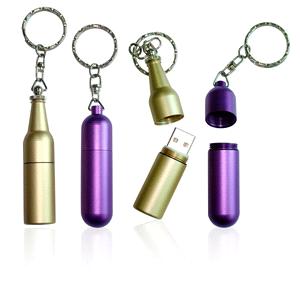 Bottle Shape Usb Pen Drives Flash Drive with Key Chain