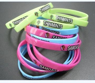 Eco-Friendly 100% Silicone Band/Bracelet with Embossed or Printed Logo