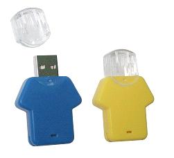 Hotsell Different Color t-Shirt Shape Plastic USB Flash Driver