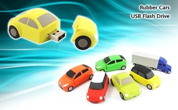 Rubber 3D Car USB Flash Drive for Promotion Gifts