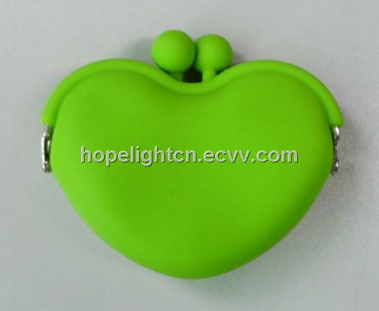 Heart Shape Silicone Coin Pouch