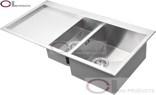 Double Bowl Kitchen Sink With Drainboard Besto Blog