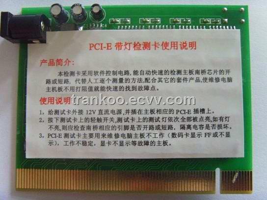 Motherboard PCI-E Test Card Tester PCI Express 16X Slot Test Card with LED Indicator