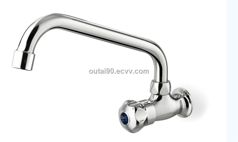 Wall Mounted Kitchen Brass Single Hole Cold Faucet Tap Ot 3410