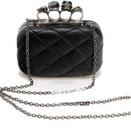 Clutch Tide Skull Ring Retro Header Layer Leather Chain Diagonal Package Small Bag