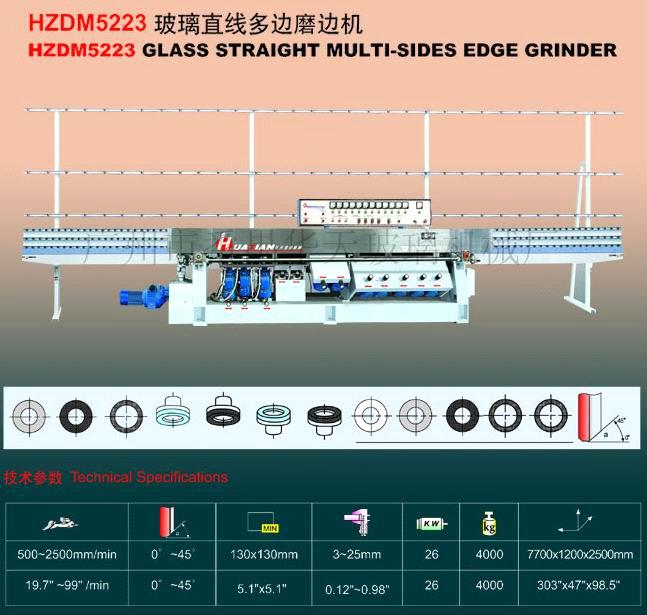 8 or 9 Engines Glass Angle Changing Straight Edge Machine