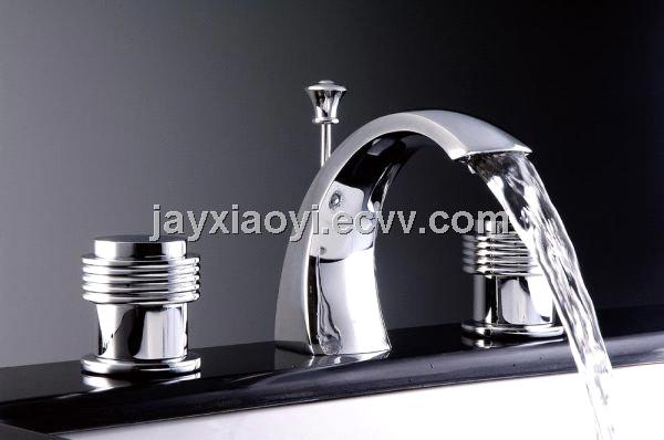 Chrome clour waterfall basin faucet 8 inch widespread lavtory sink faucet