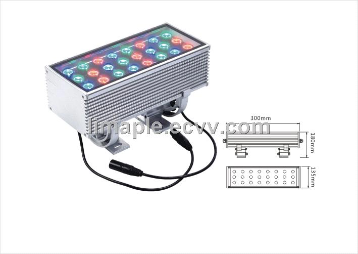 RGB 54w DMX512 LED Floodlight, full color flood light, RGB project lamp