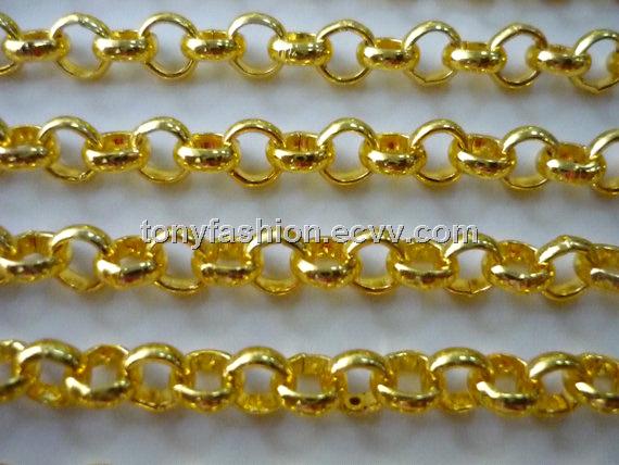 Rolo Chain in Gold Plated Color 4.8mm size