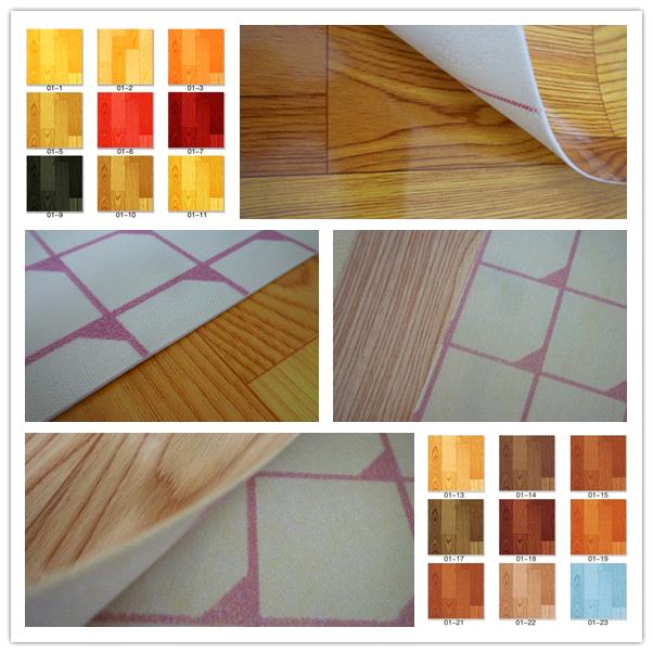 Wood Grain Colored Pvc Vinyl Flooring From China Manufacturer