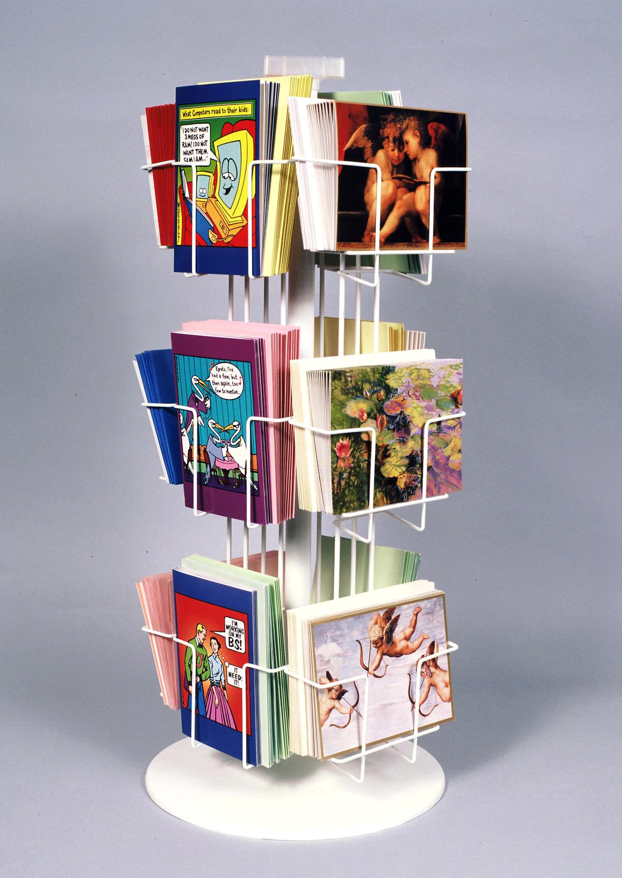 Spin display. Postcards Rack.