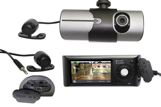 2.7 inch HD 720P dual camera 30fps car dvr car black box with G-SENSOR/GPS tracker/AV-IN