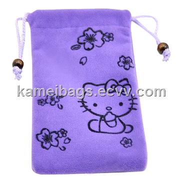 i-Phone Bag (KM-VEB0056), Cell Phone Bags, Velvet Bags, Drawstring Bag, Gift Packing Bags