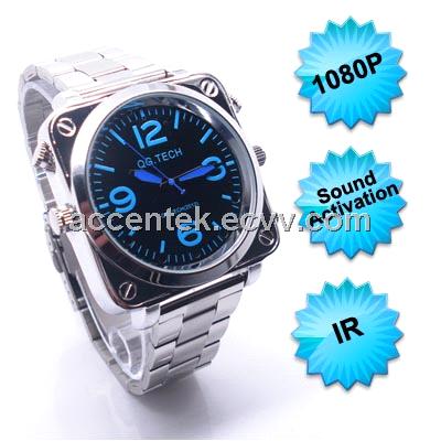 Cool Style HD 1080P Voice Activation Spy Watch Camera IR Night Vision Waterproof DVR OEM Branding