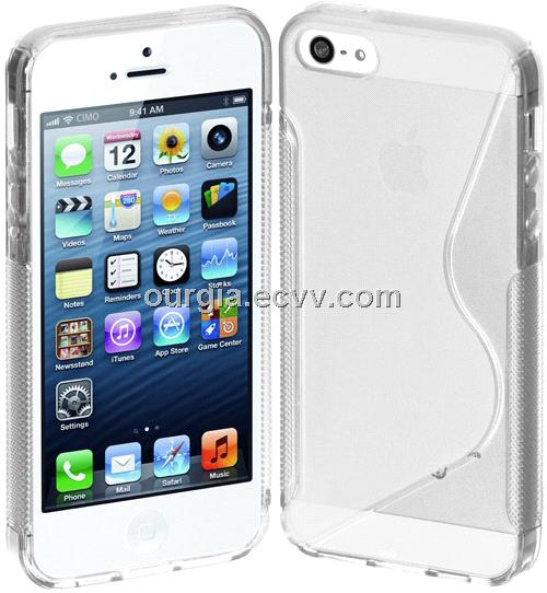 S-Line Back Case Flexible TPU Cover for iPhone 5