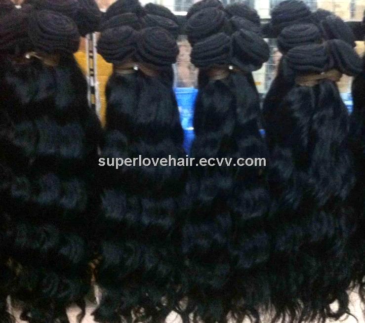 AAAAAA Spring Curl peruvian virgin human hair weft/weaving/extension