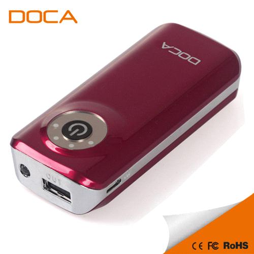 2013 newest fashion DOCA 6000mAh Power Bank for Tablet PC and mobile phone