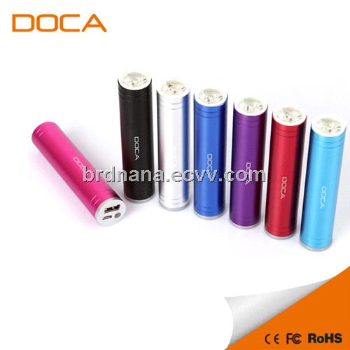 2600mAh strong LED torch Universal Power Bank for Tablet PC and Smart Phones