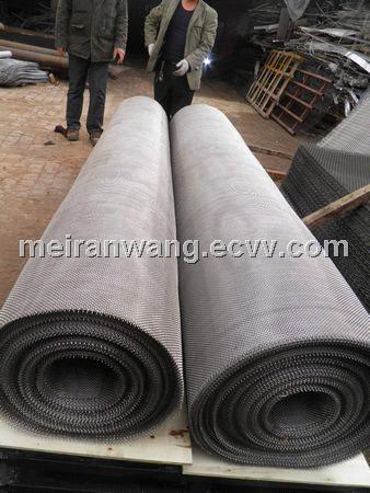 3m width stainess steel criped wire mesh/mining screen