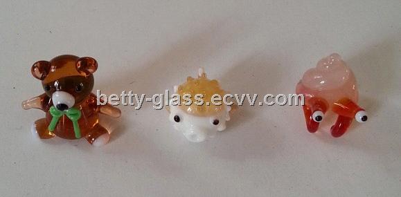 Glass Small Animal Glass Bear Glass Snail Glass Hedgehog