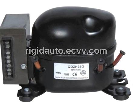 12V/24V DC Compressor for Vehicle Mobile Mini Refrigerator (QDZH25G)