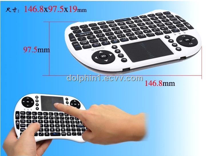 2014 Free shipping Hot I8 mini wireless keyboard mouse combo free shipping Black and white choice