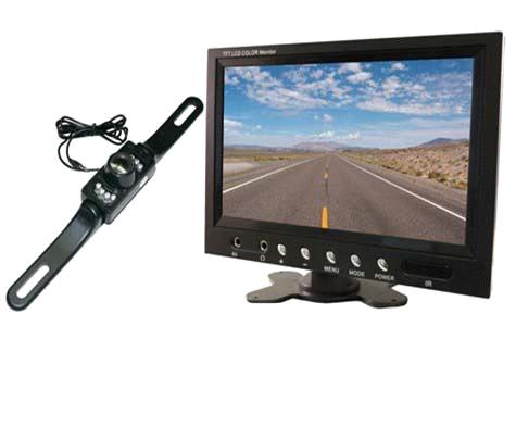 7 inch car monitor with license car camera