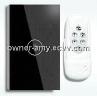 Us style, 1 key remote touch wall switch, crystal tempered glass panel+LED indicator