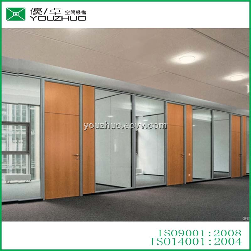 V828 8 Morden Fixed High Decorative Glass Partition Wall With Panel V828 8 Morden Fixed High Decorative Glass Partition Wall With Panel