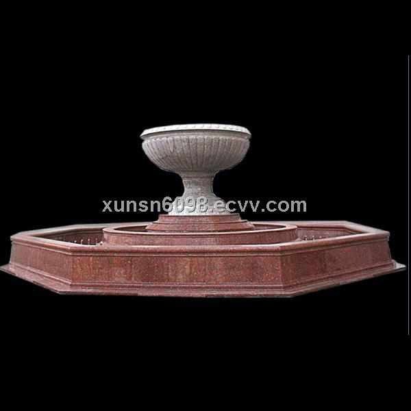 outdoor decoration red granite bowls fountain