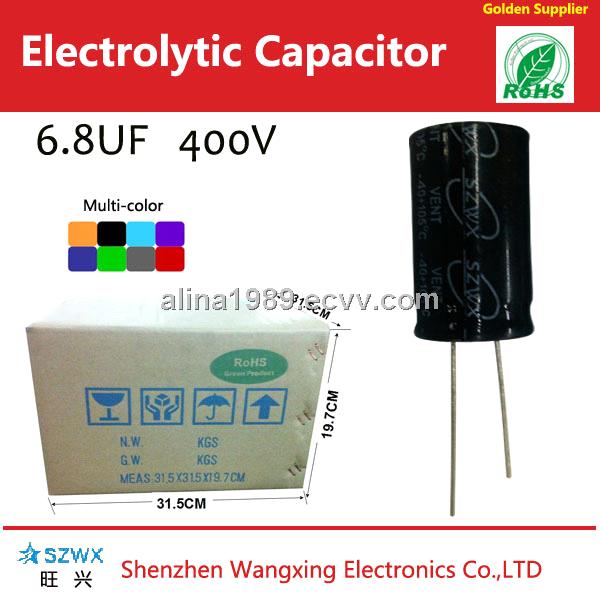Produce various type electrolytic capacitors 684J 400v=6.8uf capacitors