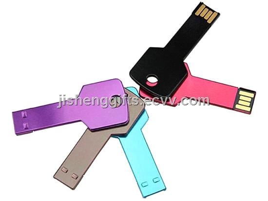Stainless Aluminum USB Flash Drive Key Shaped USB Stick